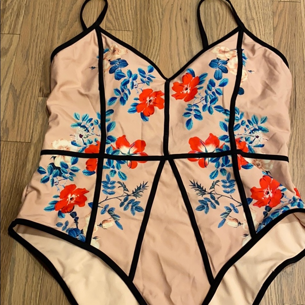 Pac Sun v neck one piece swim suit - Picture 3 of 3